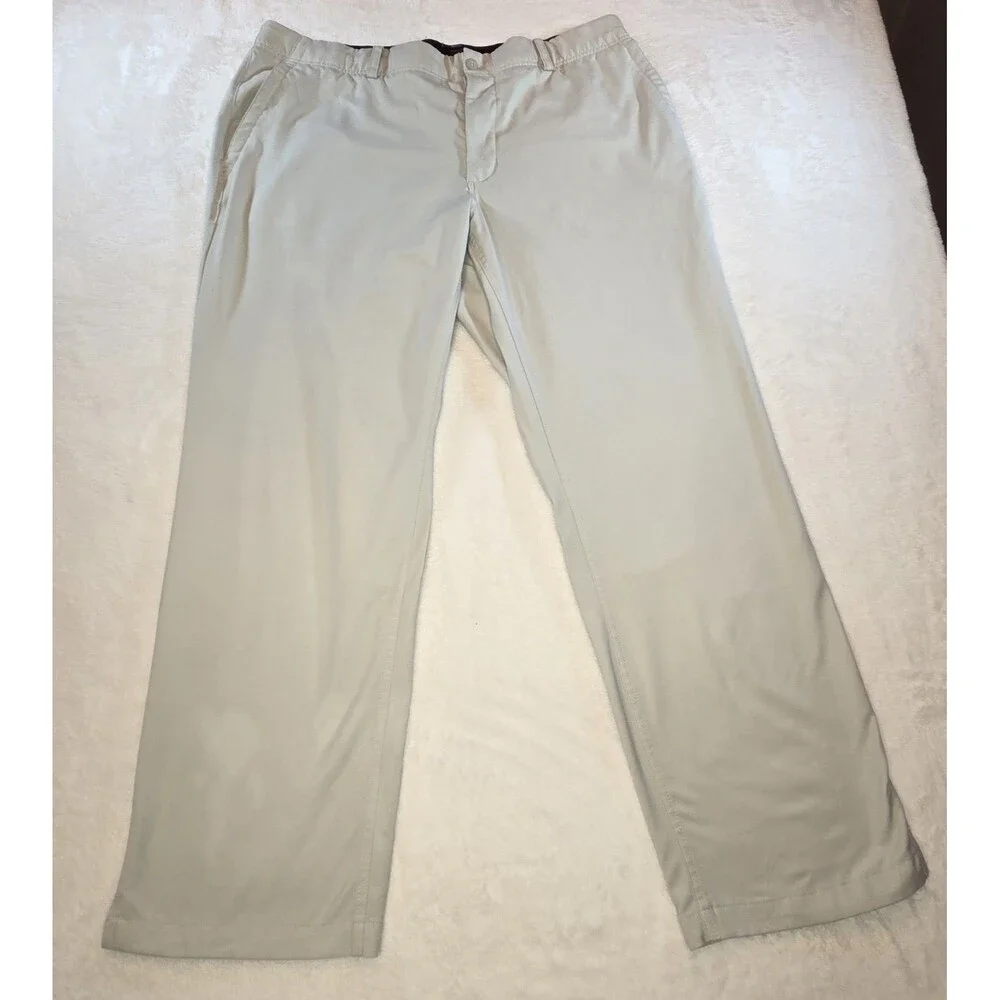 Nike Dri-Fit Khaki Golf Dress Pants Men’s 38x30 Tan Fit Dry Pleated